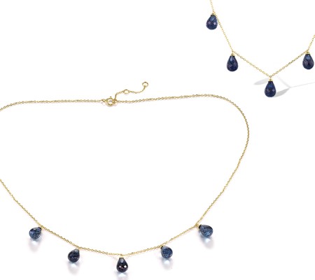 14KY Necklace Mystic Blue Topaz (N320787AMBT14KY)