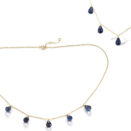 14KY Necklace Mystic Blue Topaz (N320787AMBT14KY)