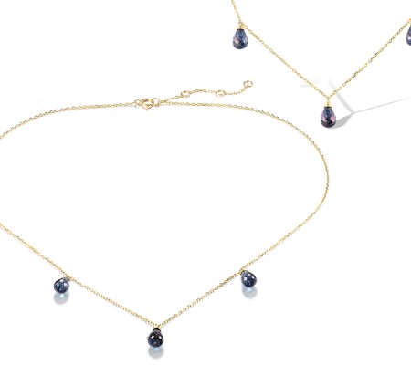 14KY Necklace Mystic Blue Topaz (N320787MBT14KY)