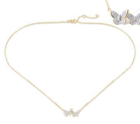 14KYW Necklace Diamond (N321046DIA14KYW)