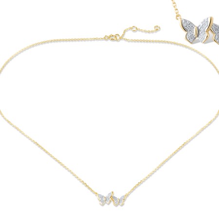 14KYW Necklace Diamond (N321046DIA14KYW)