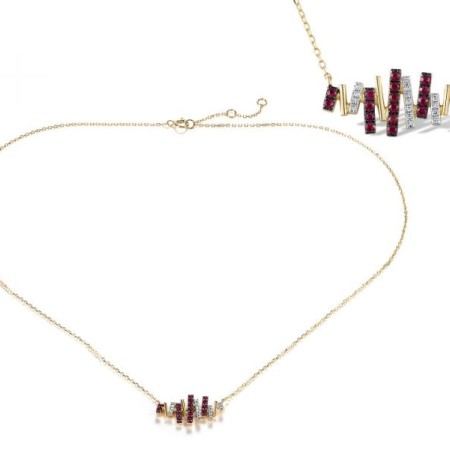14KYWB Necklace Diamond,Ruby (N321326RUY14KYWB)