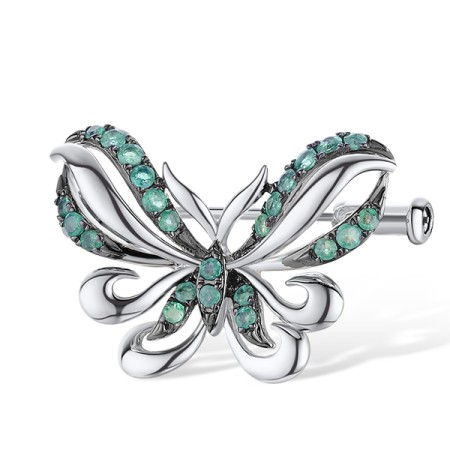 14KWB Brooch Emerald (O312612EMR14KWB)