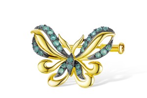 14KYB Brooch Emerald (O312612EMR14KYB)