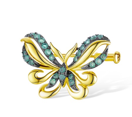 14KYB Brooch Emerald (O312612EMR14KYB)