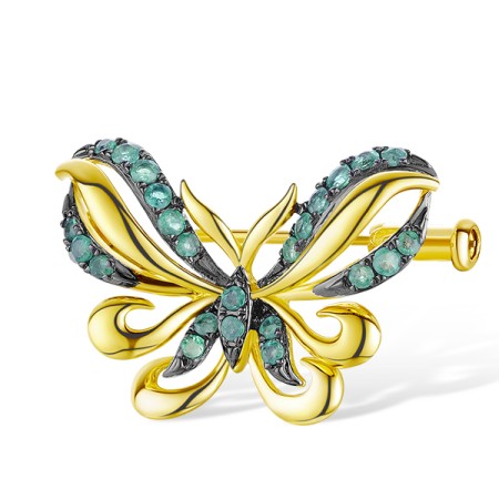 14KYB Brooch Emerald (O312612EMR14KYB)