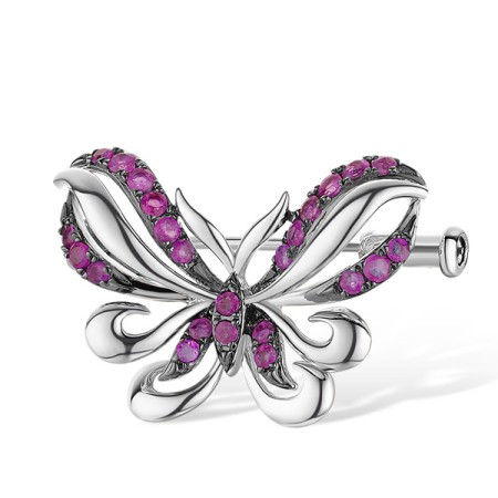 14KWB Brooch Ruby (O312612RUY14KWB)