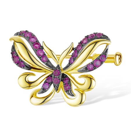 14KYB Brooch Ruby (O312612RUY14KYB)