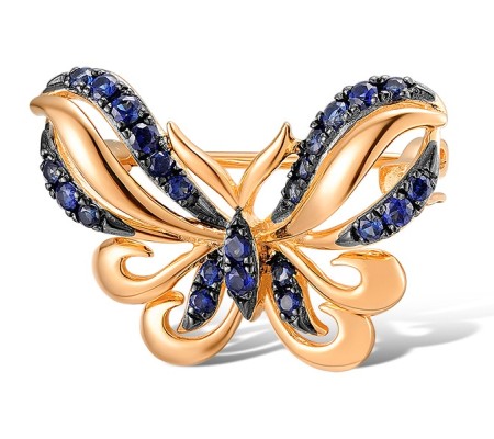 14KRB Brooch Blue Sapphire (O312612SAP14KRB)