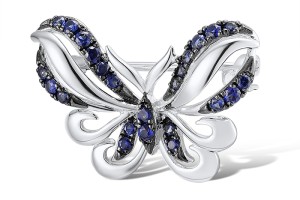 14KWB Brooch Blue Sapphire (O312612SAP14KWB)