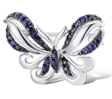 14KWB Brooch Blue Sapphire (O312612SAP14KWB)