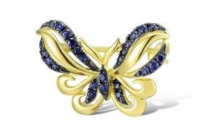 14KYB Brooch Blue Sapphire (O312612SAP14KYB)