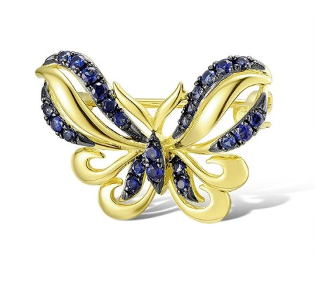 14KYB Brooch Blue Sapphire (O312612SAP14KYB)