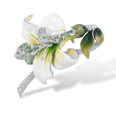 9KW Brooch Citrine,Diamond,Enamel,Green Garnet (O314177ENA9KW)