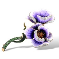 9KYWB Brooch Citrine,Diamond,Enamel,Green Garnet (O314189ENA19KYWB)