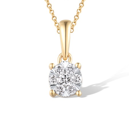 14KYW Pendant Diamond without chain (P300026CDIA14KYW)