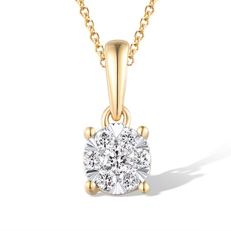 14KYW Pendant Diamond without chain (P300026CDIA14KYW)