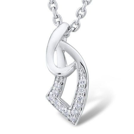 Sterling Silver Pendant White Cubic Zirconia (P300050WCZSL925)
