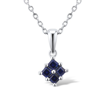 14KW Pendant Blue Sapphire (P300245SAP14KW)
