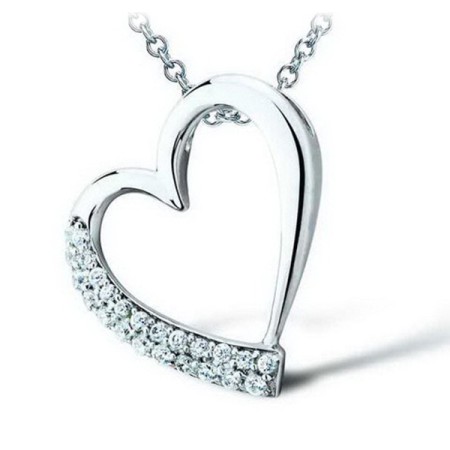 Sterling Silver Pendant White Cubic Zirconia (P301040WCZSL925)