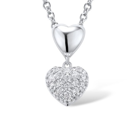 Sterling Silver Pendant White Cubic Zirconia (P301042WCZSL925)