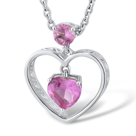 Sterling Silver Pendant Pink Glass (P301089PIGSL925)