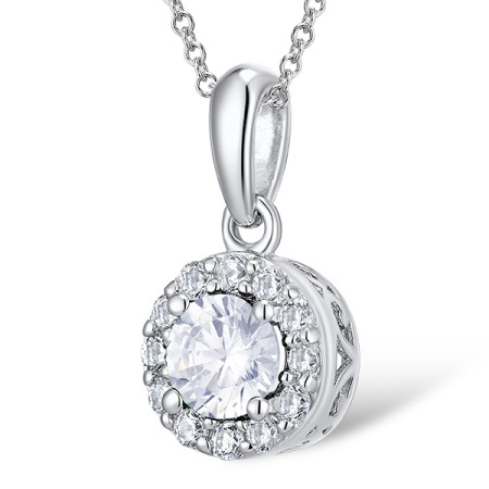 Sterling Silver Pendant White Cubic Zirconia (P301108WCZSL925)
