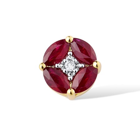 14KYW Pendant Diamond,Ruby (P301281RUY14KYW)