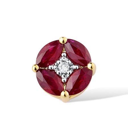 14KYW Pendant Diamond,Ruby (P301281RUY14KYW)