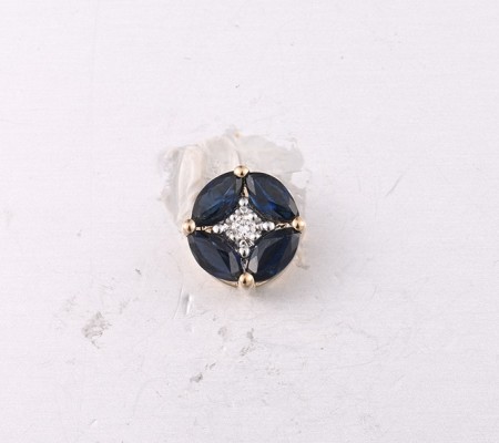 14KYW Pendant Blue Sapphire,Diamond (P301281SAP14KYW)