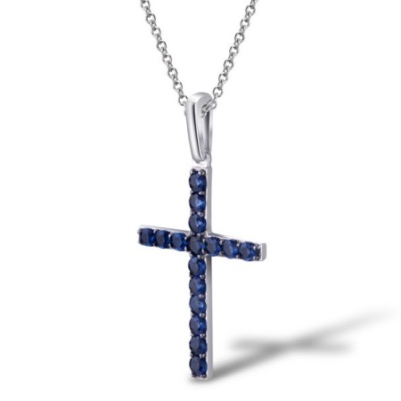 14KWB Pendant Blue Sapphire (P303117SAP14KWB)