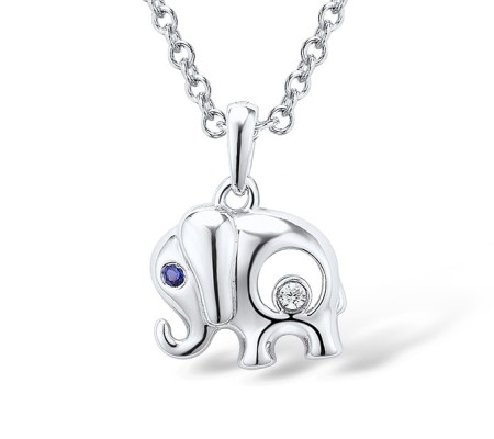 Sterling Silver Pendant Tanzanite Blue Cubic Zirconia,White Cubic Zirconia (P303120TBWZSL925)