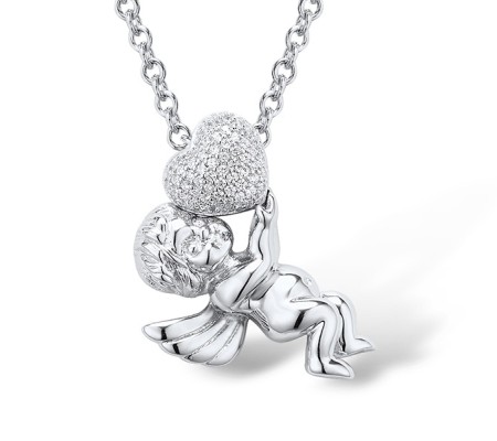 Sterling Silver Pendant White Cubic Zirconia (P303121WCZSL925)