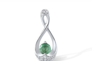 14KW Pendant Diamond,Emerald (P303391EMR14KW)
