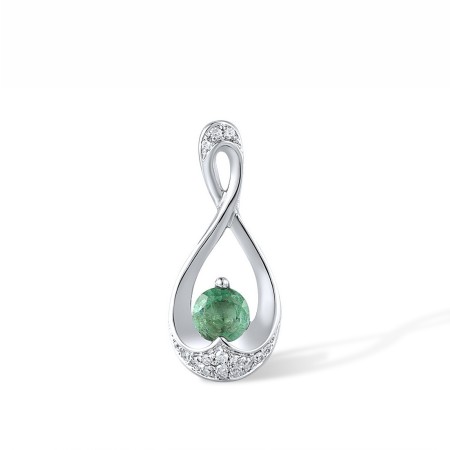 14KW Pendant Diamond,Emerald (P303391EMR14KW)