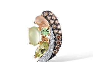 14KRWB Pendant Brown Diamond,Citrine,Diamond,Green Garnet,Peridot,Prehnite (P303402MUL14KRWB)