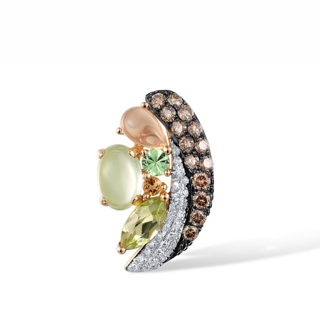 14KRWB Pendant Brown Diamond,Citrine,Diamond,Green Garnet,Peridot,Prehnite (P303402MUL14KRWB)