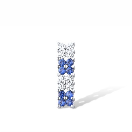 Sterling Silver Pendant Blue Nano Cubic Zirconia,White Cubic Zirconia (P303544BZZSL925)