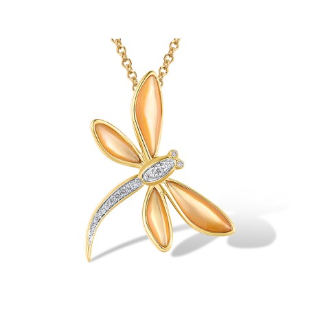 14KYW Pendant Yellow Shell,Diamond (P303759YSH14KYW)