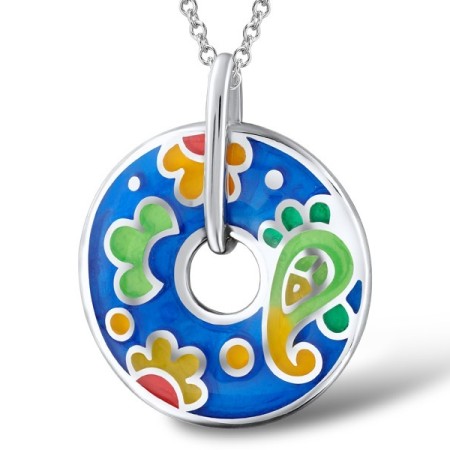 Sterling Silver Pendant Enamel (P303889ENM1SL925)