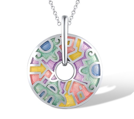 Sterling Silver Pendant Enamel (P303891ENM4SL925)
