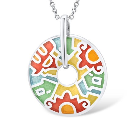 Sterling Silver Pendant Enamel (P303891ENM5SL925)