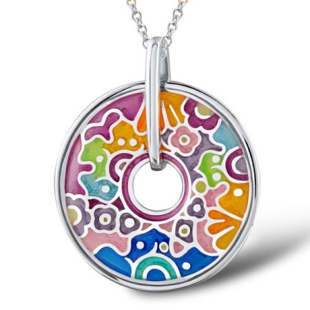 Sterling Silver Pendant Enamel (P303904ENM1SL925)