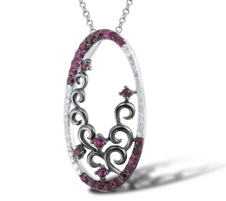 14KWB Pendant Ruby,Diamond (P304094RUY14KWB)