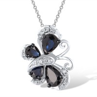 14KWB Pendant Blue Sapphire,Diamond (P304126SAP14KWB)