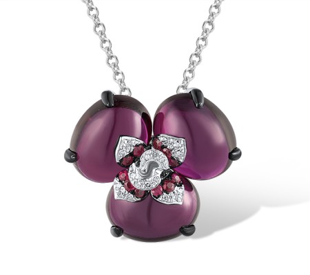 14KWB Pendant Diamond,Rhodolite Garnet,Ruby without chain (P304171RHR14KWB)