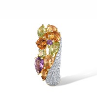 14KYW Pendant Amethyst,Citrine,Diamond,Peridot (P304174ACP14KYW)