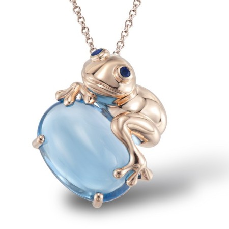 14KR Pendant Blue Sapphire,Blue Topaz (Swiss Blue) (P304178BTS14KR)