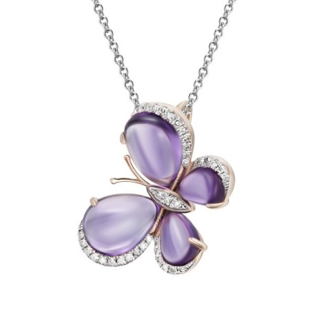 14KRW Pendant Diamond,Amethyst (P304198AME14KRW)