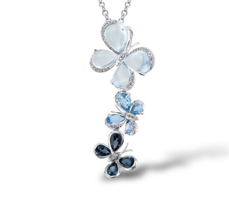 14KW Pendant Diamond,London Blue Topaz,Blue Topaz (Sky Blue),Blue Topaz (Swiss Blue) (P304199BKLT14KW)